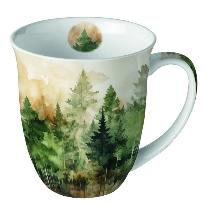 Taza de porcelana inglesa Evergreen Trees 400ml