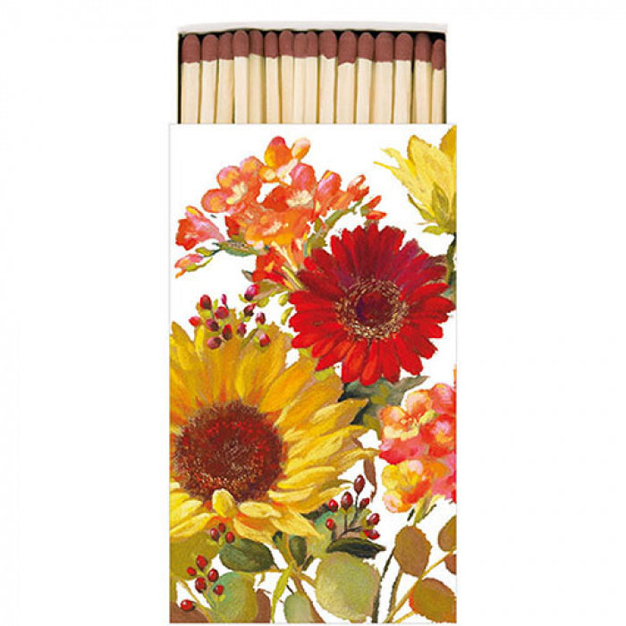 Caja de cerillas decorada Sunny Flowers