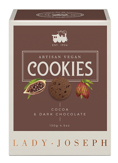 Cookies Cacao & Chocolate Negro Lady Joseph 130 gr. 12 uds.