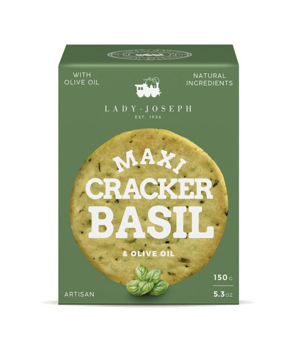 Maxi Crackers Albahaca Lady Joseph 150 gr. 12 uds.