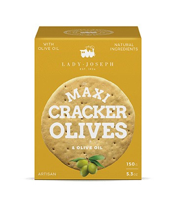 Maxi Crackers Olivas verdes Lady Joseph 150 gr. 12 uds.