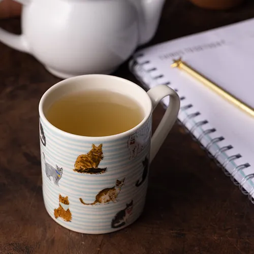 Taza de porcelana inglesa "Cat" de Price & Kensington 340 ml.