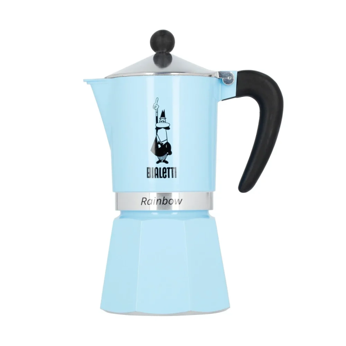 Cafetera Italiana Bialetti azul "Rainbow Light Blue"