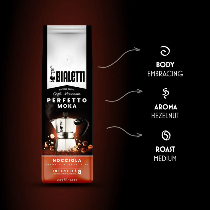 Café molido Bialetti Perfetto Moka Avellana 250 gr