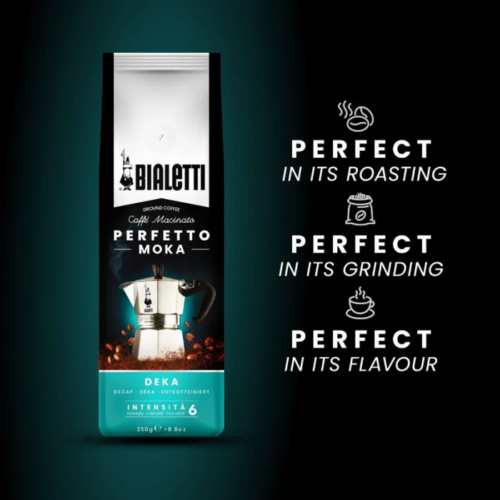 Café molido Bialetti Perfetto Moka Descafeinado 250 gr