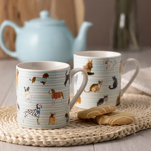 Taza de porcelana inglesa "Dog" de Price & Kensington 340 ml.