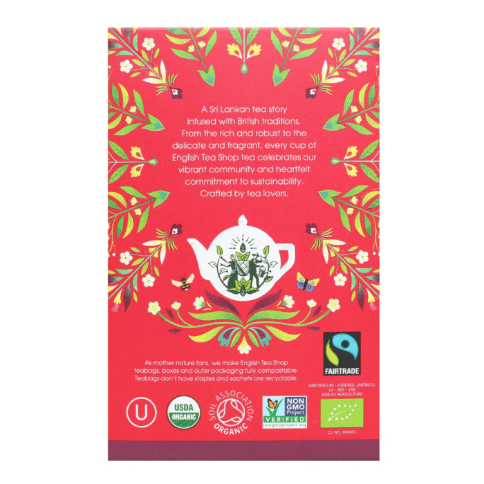 Té English Breakfast ecológico English Tea Shop-20 bolsitas