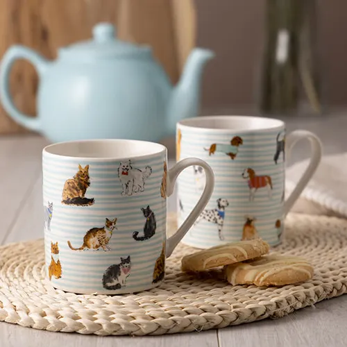 Taza de porcelana inglesa "Cat" de Price & Kensington 340 ml.