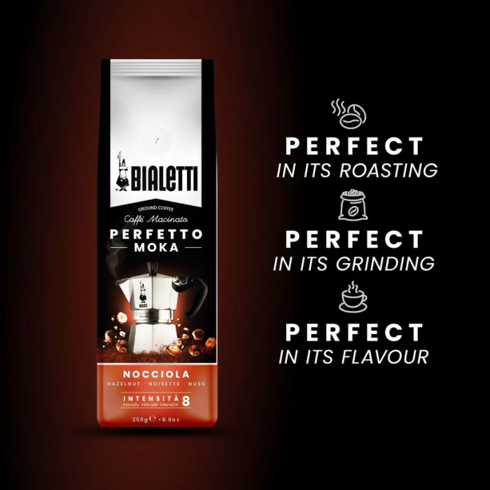 Café molido Bialetti Perfetto Moka Avellana 250 gr
