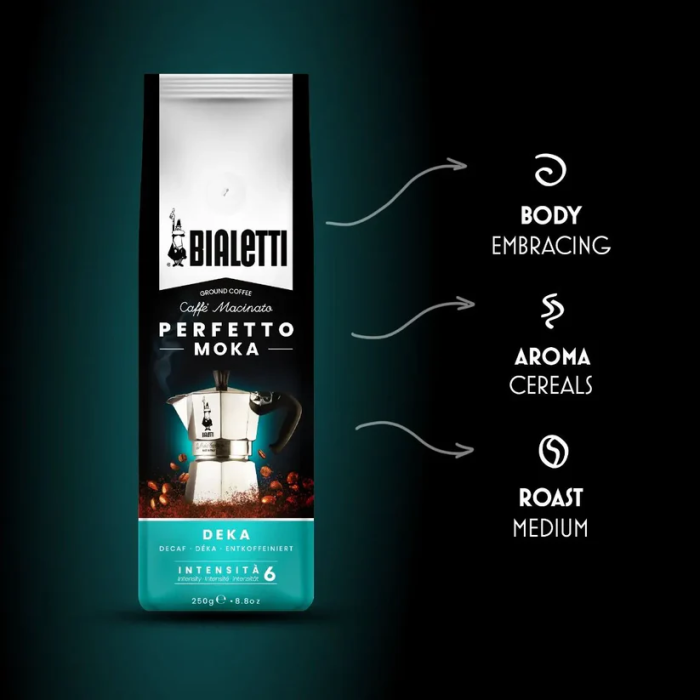 Café molido Bialetti Perfetto Moka Descafeinado 250 gr