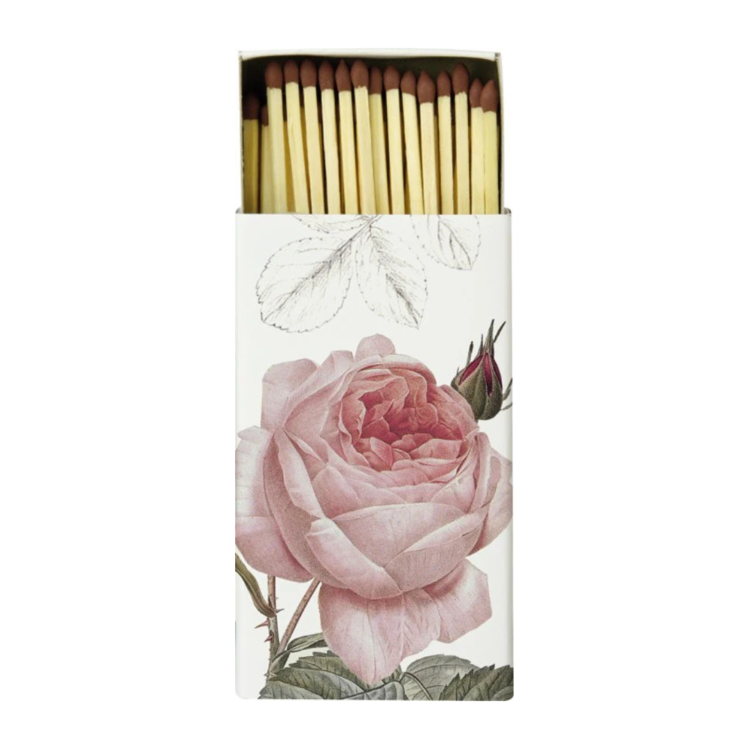 Caja de cerillas decorada Rosas