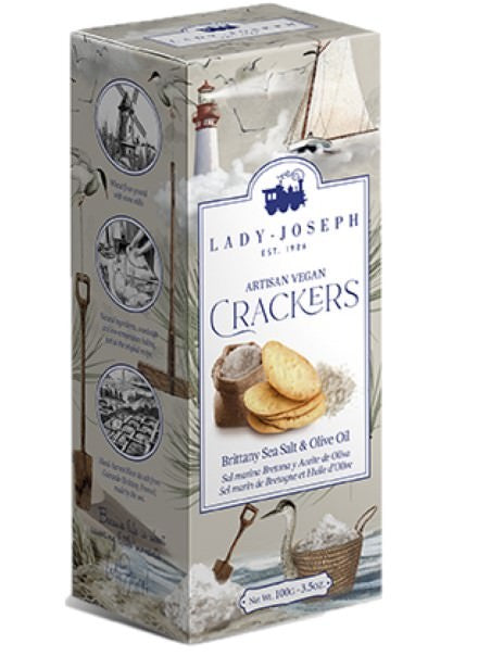 Crackers Sal Guerande y Aceite de Oliva Lady Joseph 100 gr.14 uds.