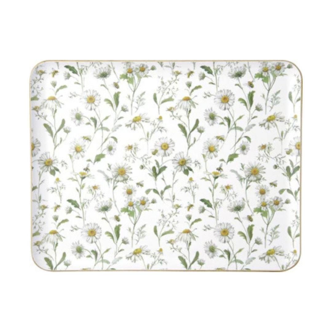 Bandeja de madera Daisies