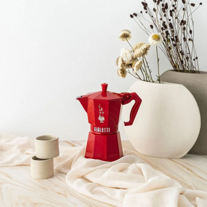 Cafetera Italiana Moka Express "Exclusive Red" 6 tazas