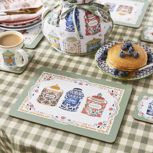 Mantel individual rígido Tea Tins