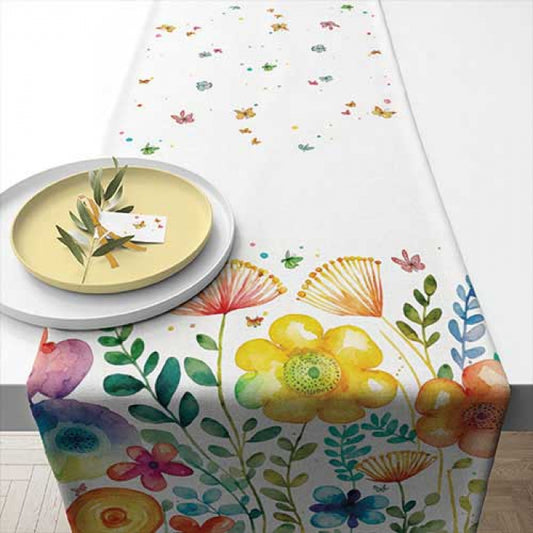 Camino de mesa Vibrant Spring White