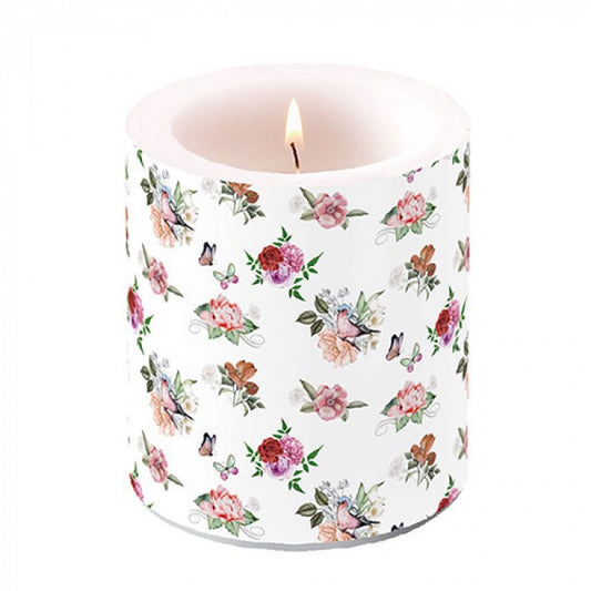 Vela decorada Charlotte White