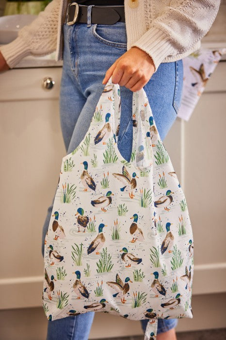 Bolsa plegable para llevar en el bolso Farmhouse Ducks