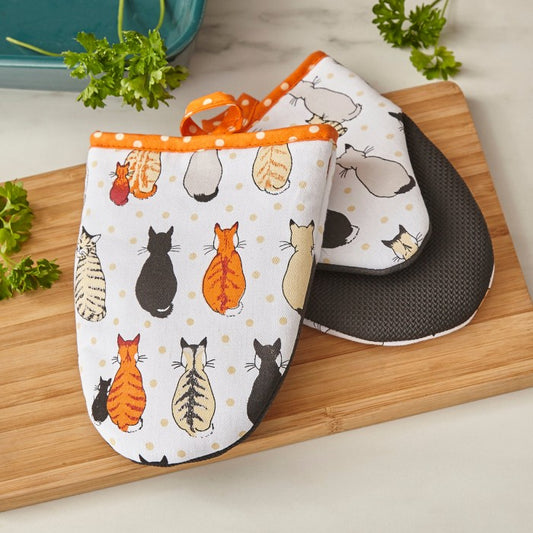 Guantes para microondas y platos calientes Cats in Waiting
