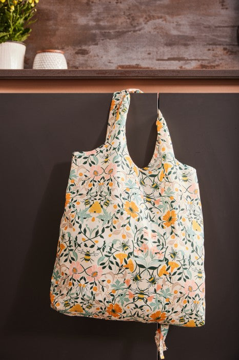 Bolsa plegable para llevar en el bolso "Bee Bloom"