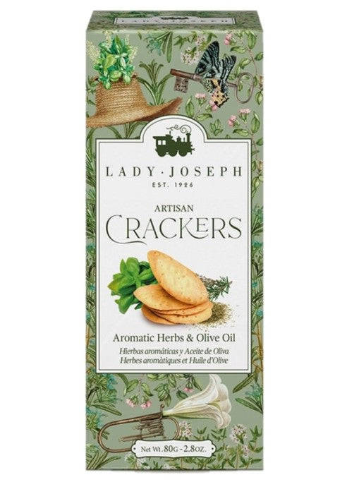 Crackers Hierbas Aromáticas y Aceite de Oliva Lady Josph 100gr, 14 uds.