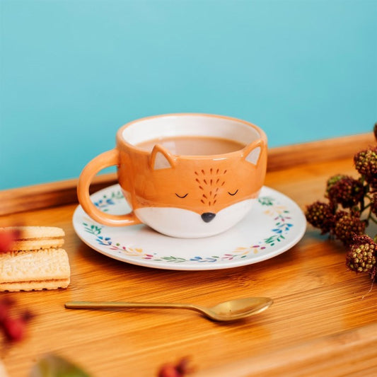 Taza de té o café con forma de zorro Finley Fox