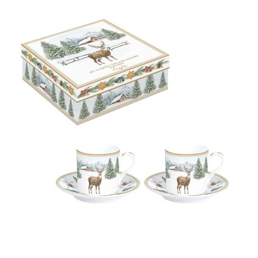 "White Forest" Juego de café 2 pocillos