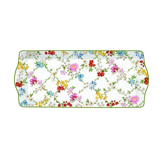 Bandeja rectangular de porcelana Garden Dreams.