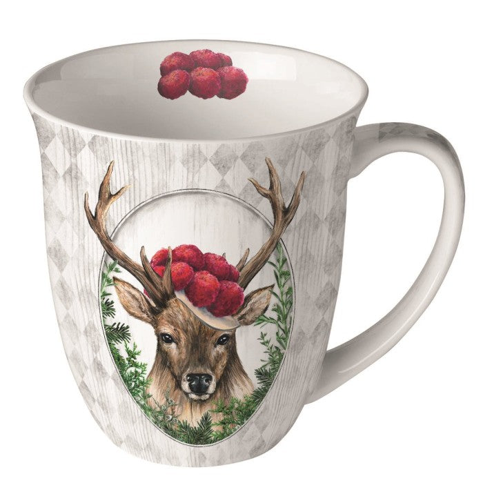 Taza de porcelana inglesa Deer in frame 400 ml