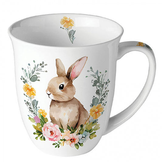Taza de porcelana inglesa Cute Easter Rabbit 400 ml.