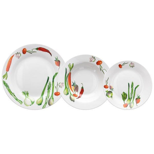 "Ortolana" Vajilla de porcelana 18 piezas.