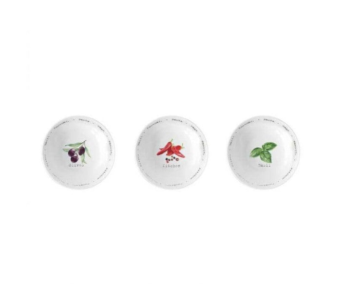 "Home & Kitchen" Juego de 3 boles de porcelana