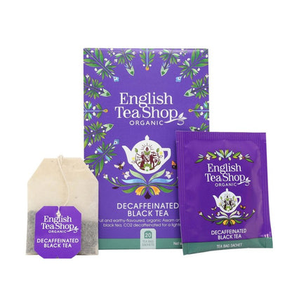 Té negro descafeinado ecológico English Tea Shop-20 bolsitas