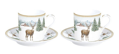 "White Forest" Juego de café 2 pocillos