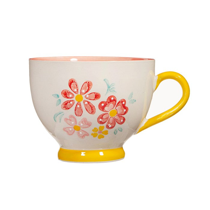 Taza de cerámica Folk Floral