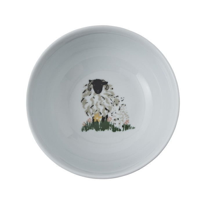 Bowl de porcelana inglesa Wolly Sheep