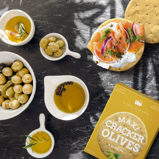 Maxi Crackers Olivas verdes Lady Joseph 150 gr. 12 uds.