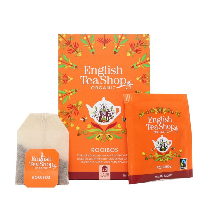 Té Rooibos ecológico English Tea Shop-20 bolsitas.