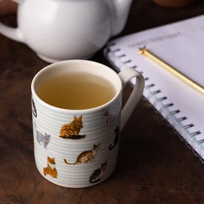 Taza de porcelana inglesa "Cat" de Price & Kensington 340 ml.