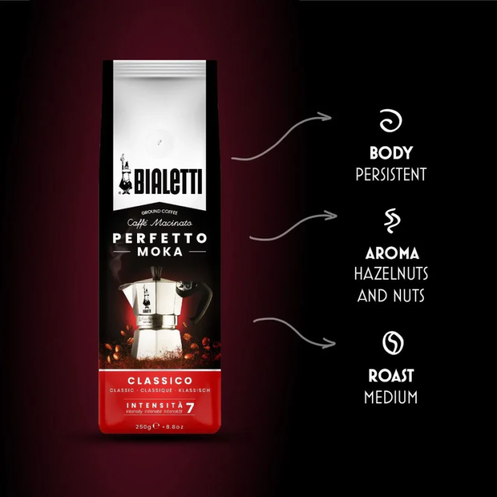 Café molido Bialetti Perfetto Moka Clásico 250 gr