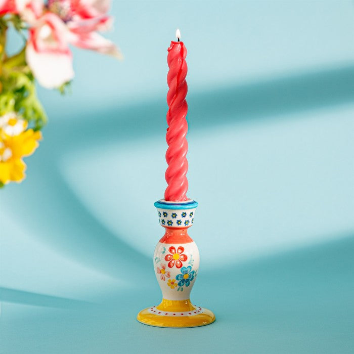 Candelabro de cerámica Folk Floral