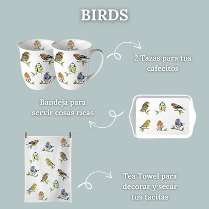 Cada Diseño Incluye: 2 Tazas + Bandeja Melamina + Tea Towel