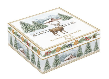 "White Forest" Juego de café 2 pocillos