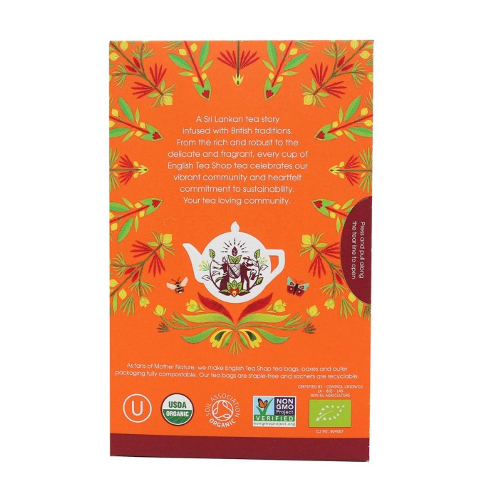 Té Rooibos ecológico English Tea Shop-20 bolsitas.