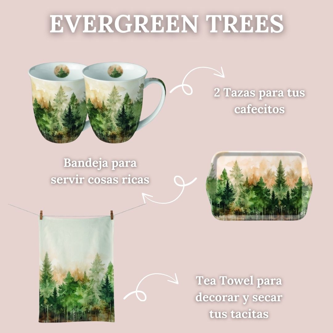 Cada Diseño Incluye: 2 Tazas + Bandeja Melamina + Tea Towel