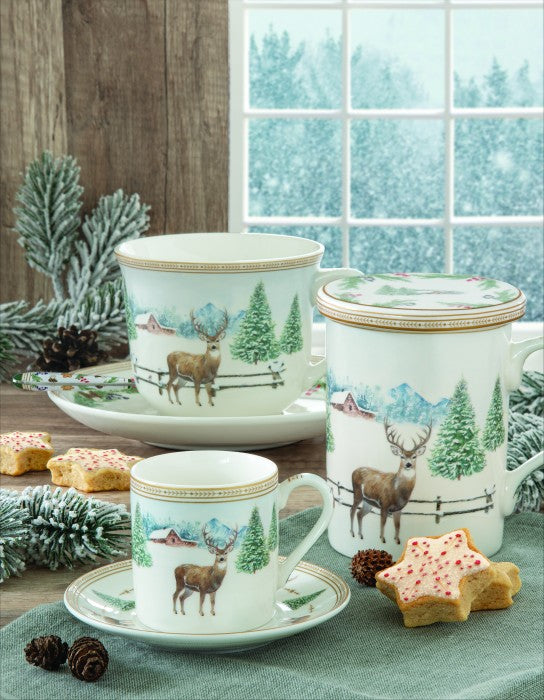 "White Forest" Juego de café 2 pocillos