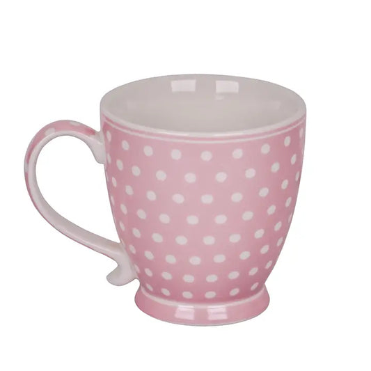 Taza de porcelana inglesa Lunares Rosa 430 ml