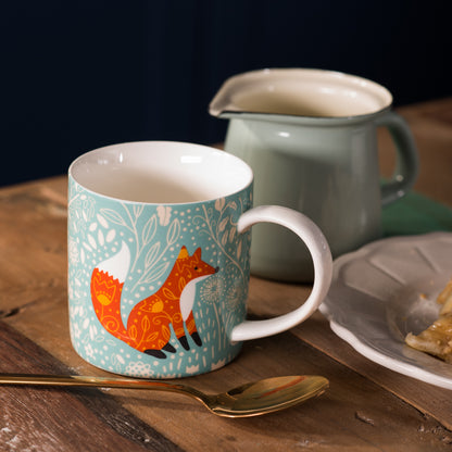 Taza de porcelana inglesa Foraging Fox