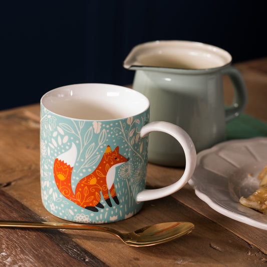 Taza de porcelana inglesa Foraging Fox