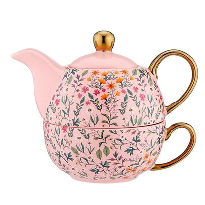 Tetera individual de porcelana inglesa  "Garden Party Pink"